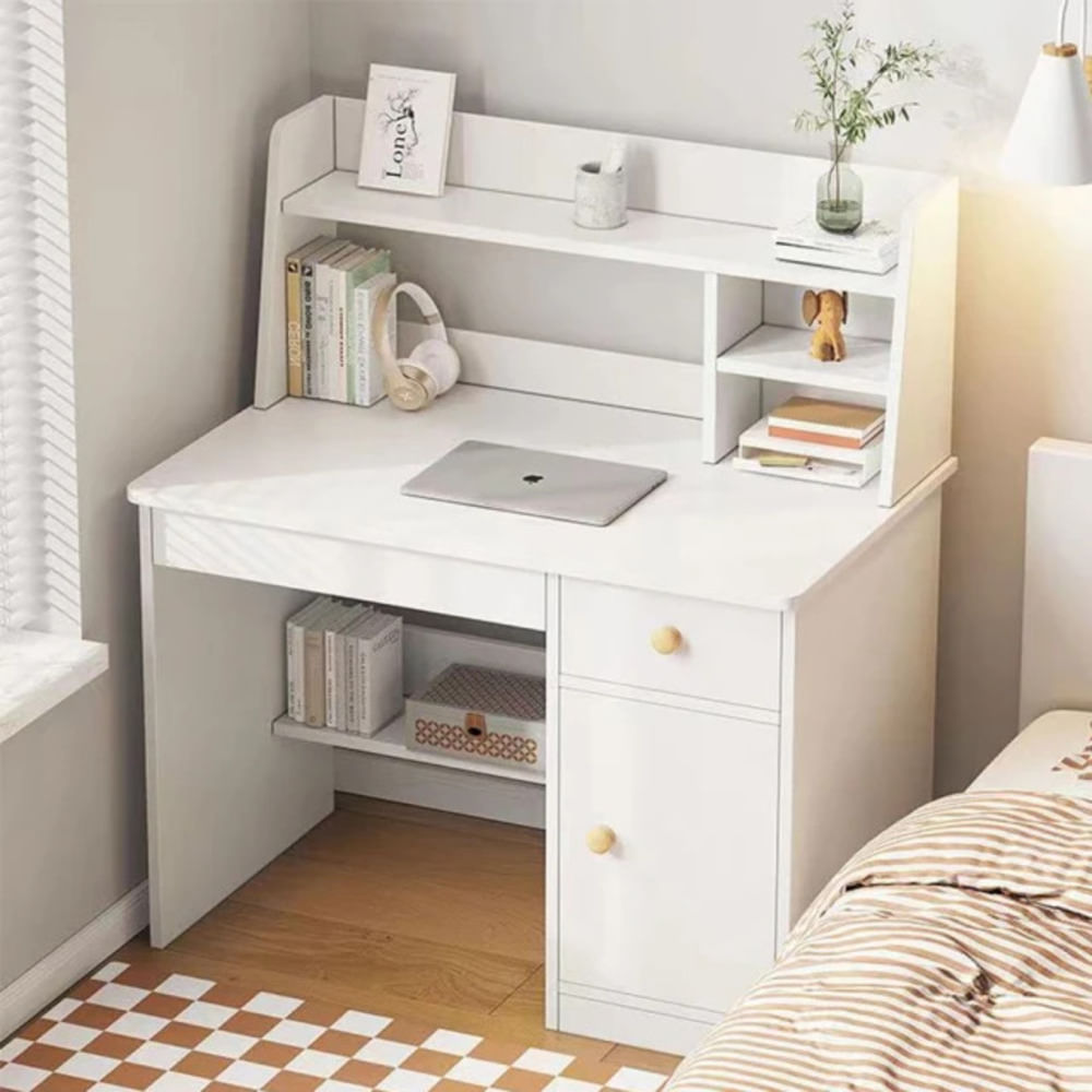 Escritorio Moderno con Estantes Lorena Blanco R&R MUEBLES