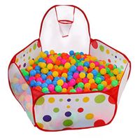 Piscina de Pelotas con Aro para Bebes y Niños Color ROJO