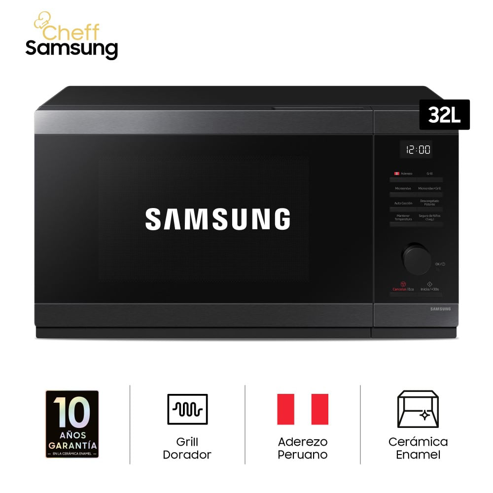 Horno Microondas SAMSUNG 32L MG32DG4524AGPE Negro