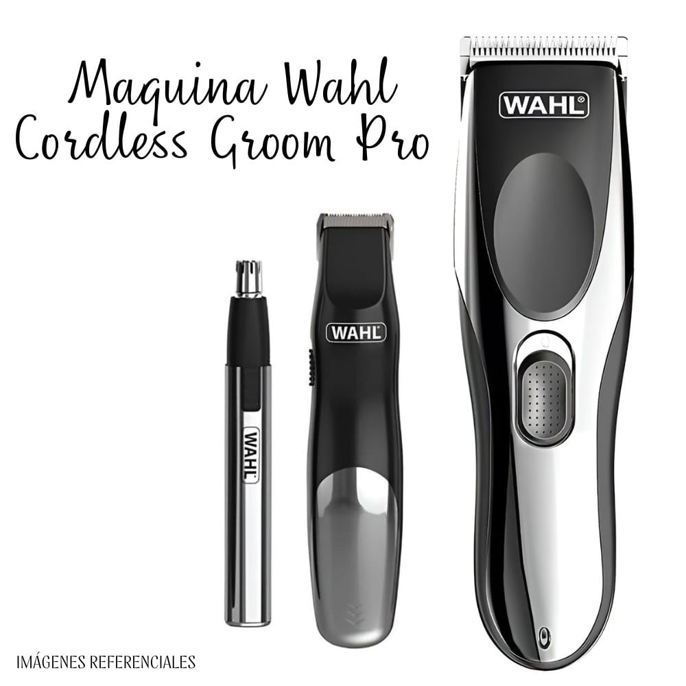 Maquina Wahl Inalámbrica Cordless Groom Pro 23 pzas