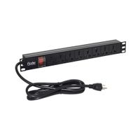 Power Rack 8 Tomas Universales 3 Metros 14 AWG Negro PR-PDU-3MT AMERICAN NET