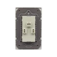 Tomacorriente Doble Universal 2 Polos con Línea Tierra OP-AT-26BL OPALUX