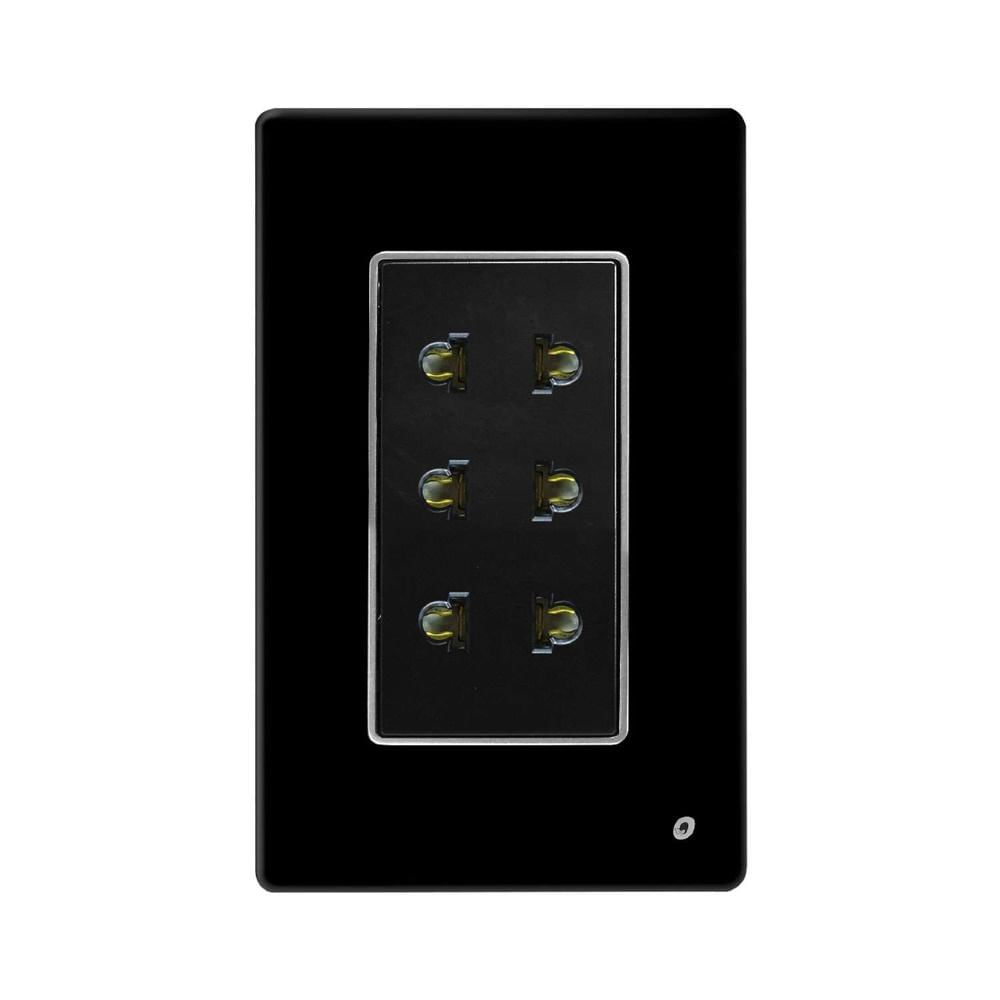 Tomacorriente Triple Universal 2 Polos OP-AT-36NG OPALUX