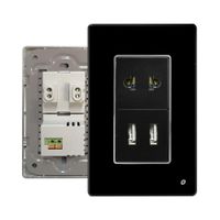 Tomacorriente Universal + USB Doble OP-AT-98NG OPALUX