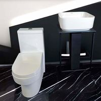 Combo Inodoro One Piece Minimalista Sander Blanco Bowl + Amalia Blanco Stone