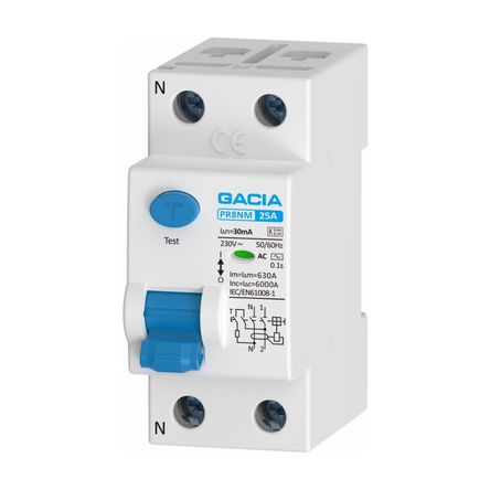 Interruptor Diferencial Gacia Modelo SB6LC 2x25A Blanco PVC Interruptor Diferencial Gacia Modelo SB6LC 2x25A Blanco PVC