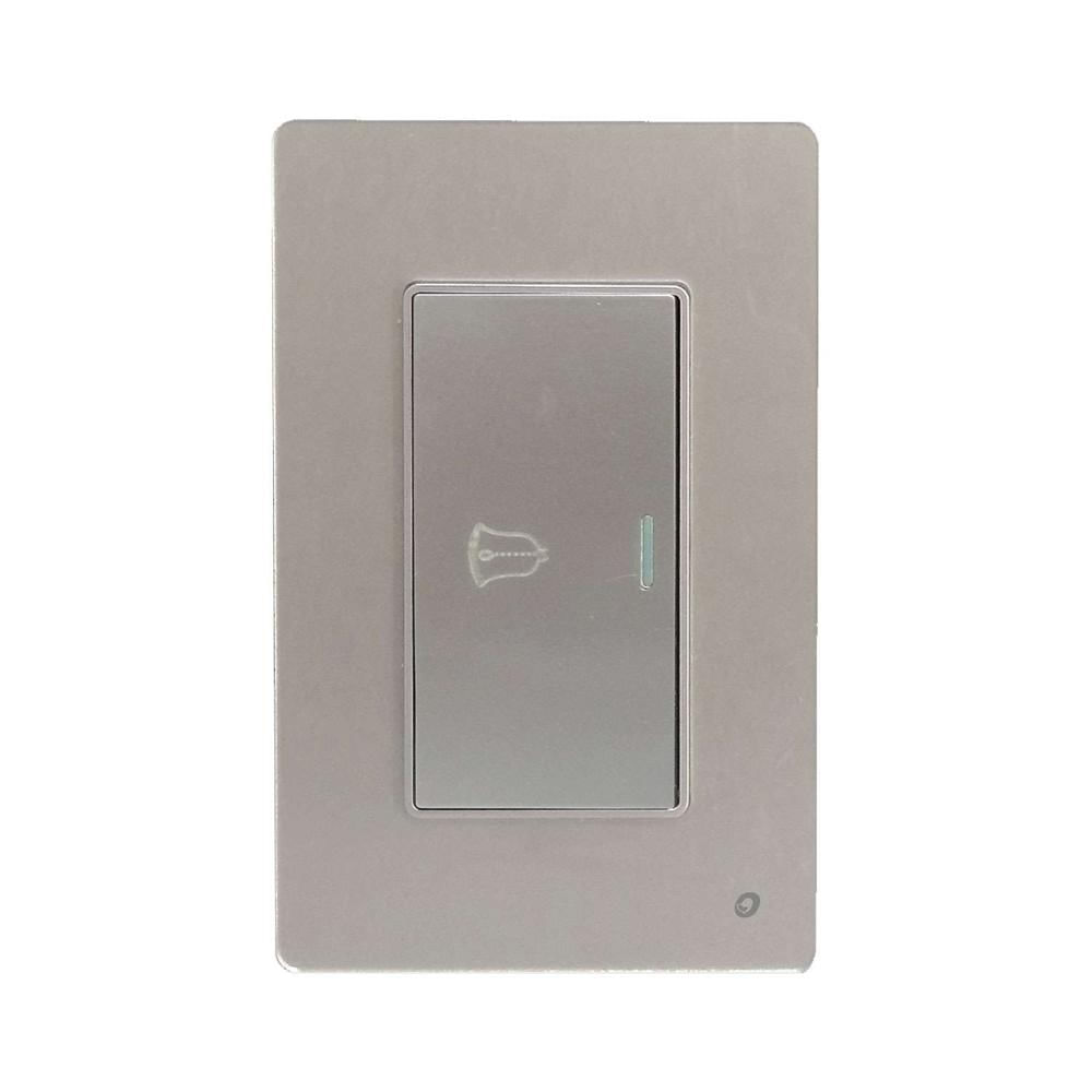 Placa de Pared para Timbre Metálico Dado 7cm OP-AT-11SLV OPALUX