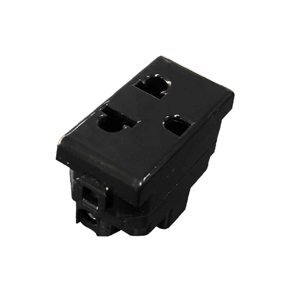 Dado Toma Universal con Línea Tierra BM106-BLK OPALUX
