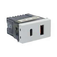Dado Toma USB + Dado Toma Tipo C K226 OPALUX