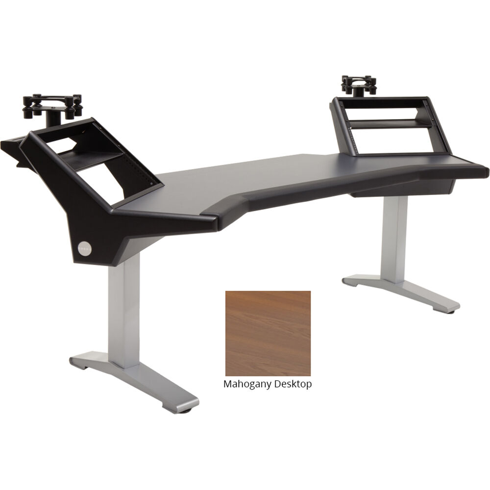 Estación de Trabajo Argosy Halo S Plus con Escritorio de Caoba (96.7"") - 2 Estantes para Rack, 2 Pla