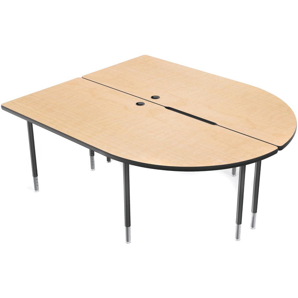 Mesa Multimedia y de Colaboración Balt MediaSpace (Grande Doble, Laminado de Arce Fusion, Bisel Negr