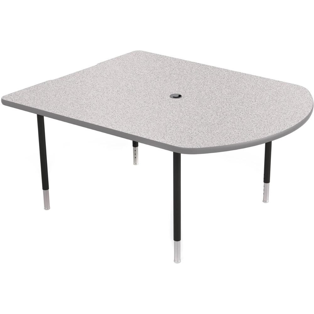 Mesa Multimedia y de Colaboración Balt MediaSpace (Pequeña, Laminado Nebulosa Gris, Bisel Platino, P