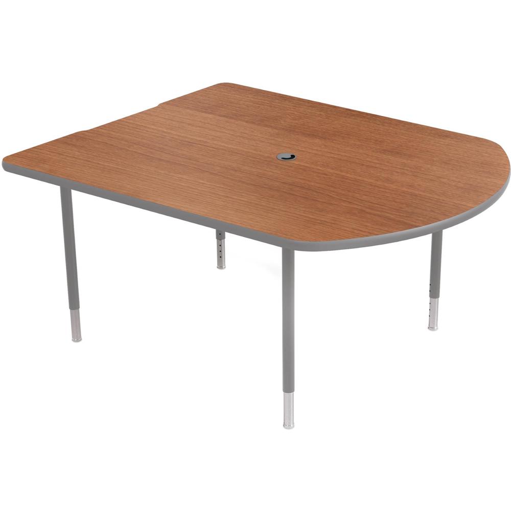 Mesa de Multimedia y Colaboración Balt MediaSpace (Pequeña, Laminado Cereza Ámbar, Bordes Platino, P