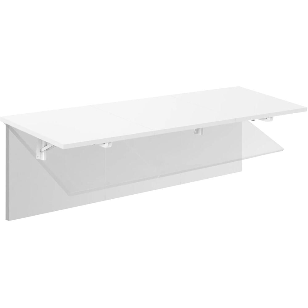 Mesa Plegable Montada en Pared Mount-It! con Diseño de Hoja Caída (Blanca) - Soporta hasta 110 Libra
