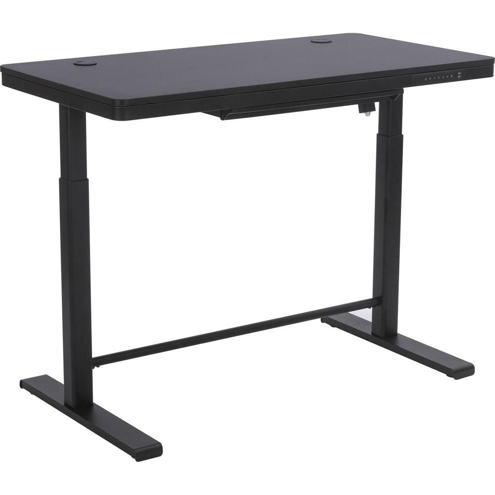 Escritorio de Pie Eléctrico de Vidrio Uncaged Ergonomics Rise Up (Negro) - Altura Ajustable, Operaci