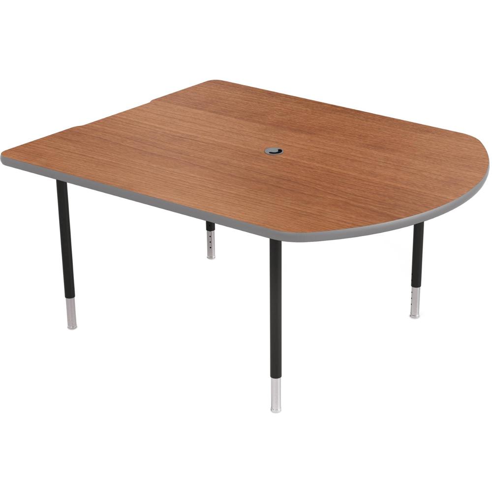 Mesa de Multimedia y Colaboración Balt MediaSpace (Pequeña, Laminado Cereza Ámbar, Bisel Platino, Pa