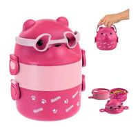 Taper Fiambrera Portátil 2 Niveles Bento Oso Rosado Lonchera - Oso-R