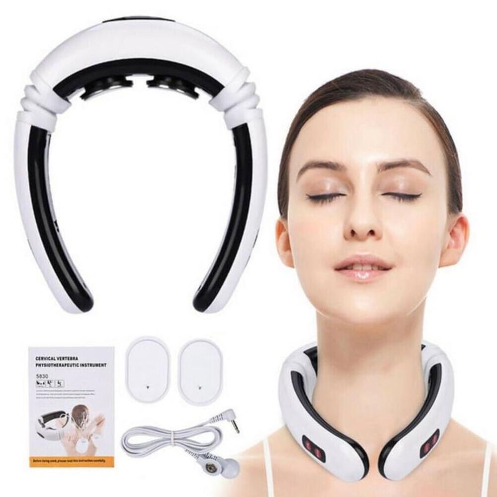 Masajeador Electrico Con Electrodos Para El Cuello Y Espalda