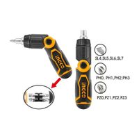 Destornillador Tipo Rachet 13 En 1 Articulable Ingco - Akisd1208