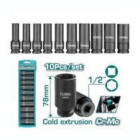 Juego De Dados Largo De Impacto 10Pzs 12 X 78Mm Total - Thkisd12102L