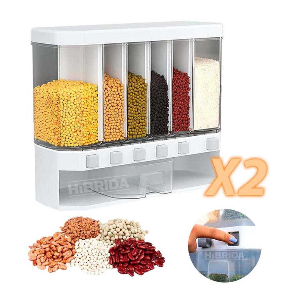 Dispensador De Alimentos X2 Almacena Menestras - H-Dispensador X 2