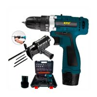 Combo Taladro Atornillador 12V Inalámbrico Adaptador Caladora