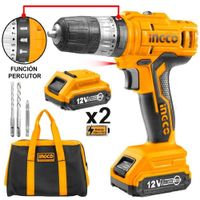 Taladro Percutor Atornillador 12V Accesorios Ingco - Cidli1222