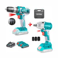 Taladro Percutor Atornillador 20V Total Llave De Impacto