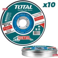 Disco Corte Metal Acero 4 1/2'' X10U Amoladora Total - Tac2211155