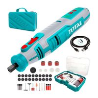 Minitorno Grinder 8V Total Inalámbrico 67Pzs Usb + Set 73Acs