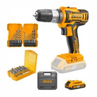 Combo Taladro Percutor 20V Set De Brocas Y Puntas Industrial Ingco