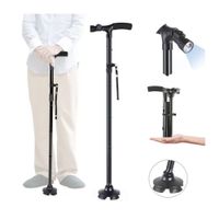 Bastón Metal Plegable Luz Led 4 Soportes Antidelizantes