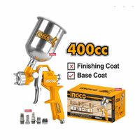 Pistola De Pintar De Gravedad 400Cc Cvaso De Aluminio Ingco - Asg4041