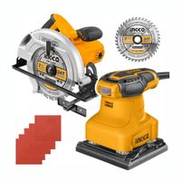 Combo Eléctrico Sierra Circular 1600W Lijadora Orbital 240W De Palma