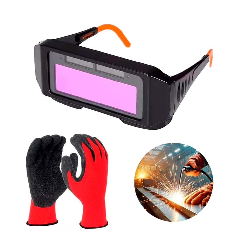 Lente De Soldar Fotosensible Protector Oscurecimiento Automático Guante