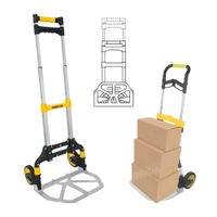Carreta Plegable Carga 100Kg Ruedas Carro Pretul Con Ruedas
