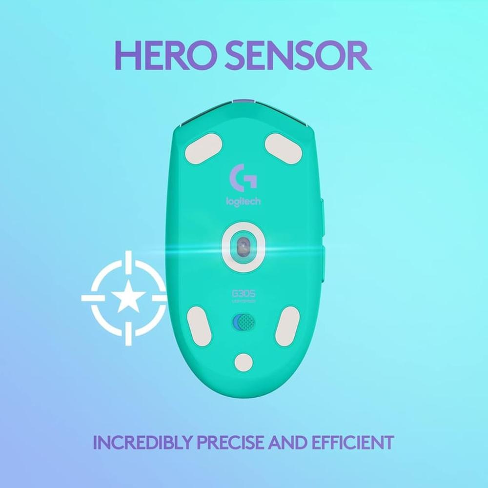 Logitech G305 Lightspeed Inalámbrico para Juegos con Sensor HERO verde ...