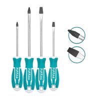 Set Juego Destornilladores 4Pztotal Carpintero Manualpresion