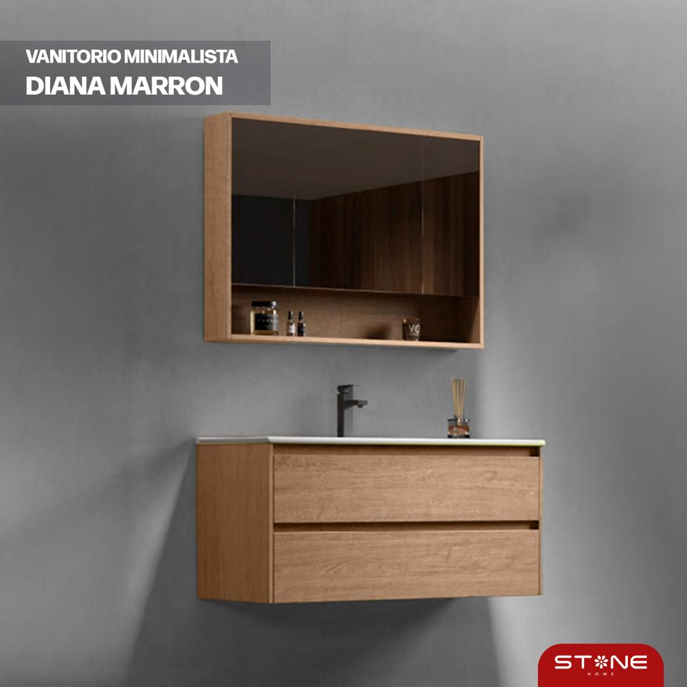 VANITORIO MINIMALISTA DIANA MARRON STONE