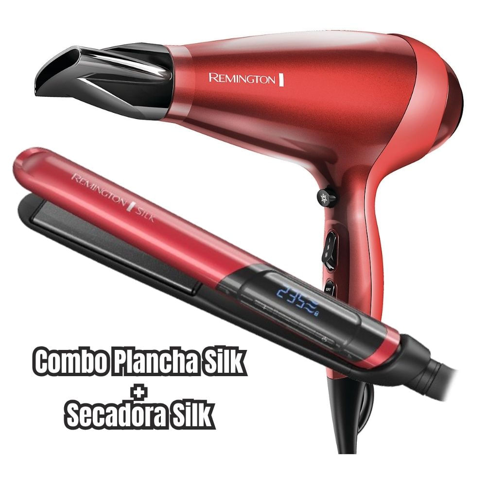 Combo Remington Secadora Silk AC9096 + Plancha Silk S9600