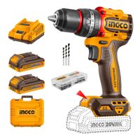 Taladro Percutor 55nm + 2 Baterías 2ah y Cargador Ingco cidli20558