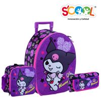 Set Maleta Escolar Scool Ranger Kuromi Oficio
