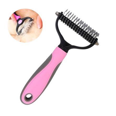 Peine Deslanador Desmotador Para Perro - Celeste