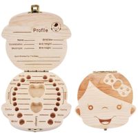Caja De Dientes para Niña De Leche Para Bebé De Madera Maciza