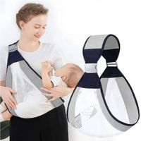 Fular Portabebe Gris con Blanco