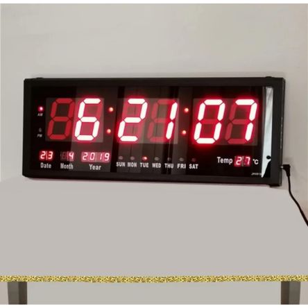 Reloj Digital Led 59 x 22cm de Pared con Calendario Temperatura Fecha Reloj Digital Led 59 x 22cm de Pared con Calendario Temperatura Fecha