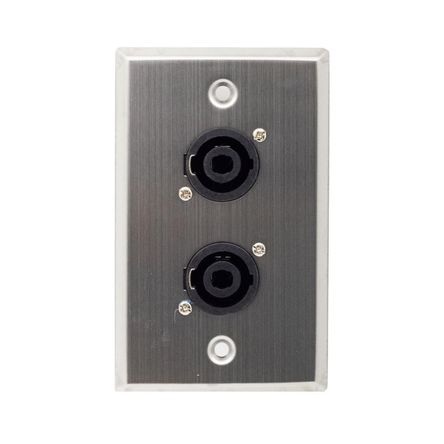 Placa De Pared 2 Jack 6.35mm Trs Stereo Con Llave Tm-1410 Finder Placa De Pared 2 Jack 6.35mm Trs Stereo Con Llave Tm-1410 Finder
