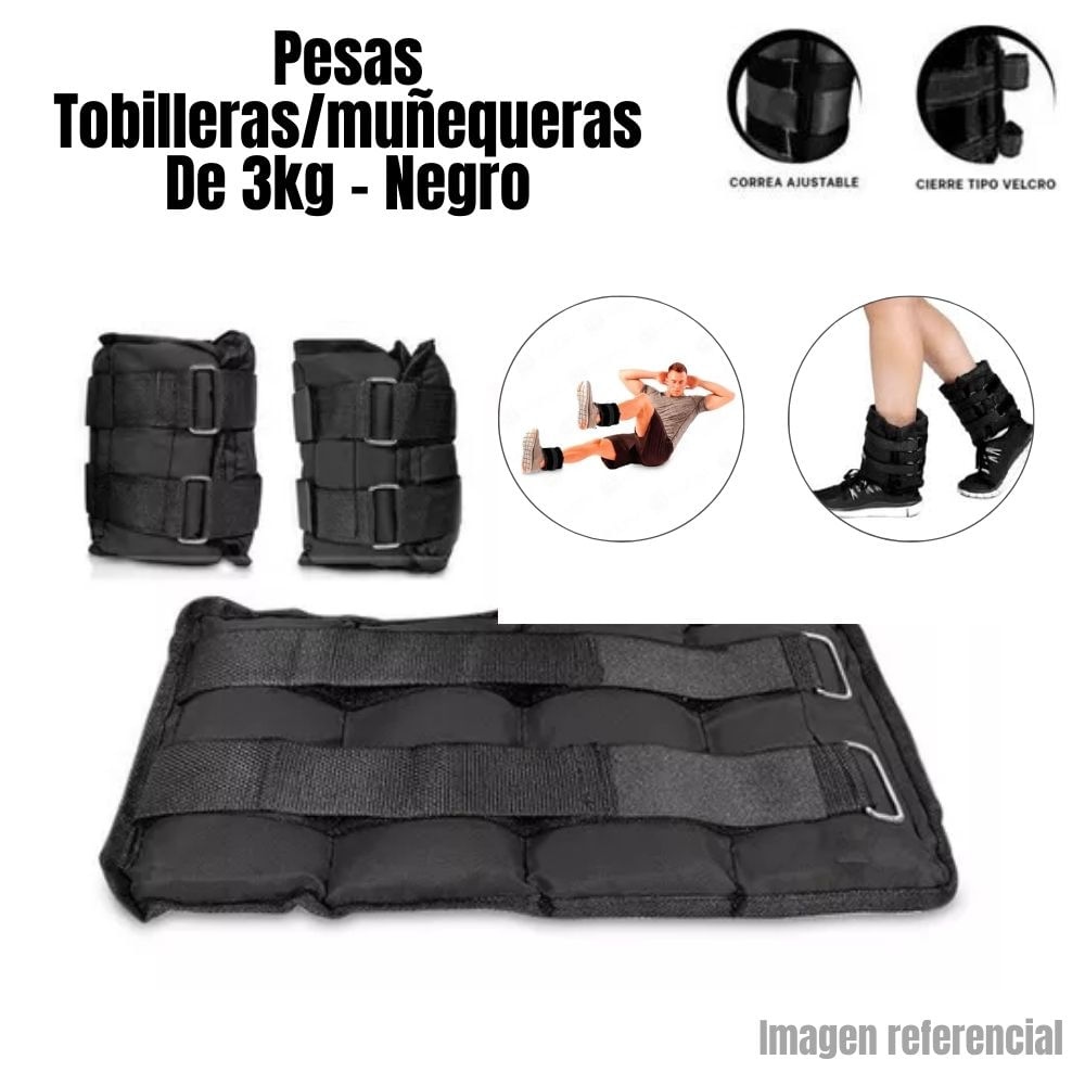 Pesas tobilleras peso de 3 KG Pack 2 Unidades Pesas tobilleras peso de 3 KG Pack 2 Unidades