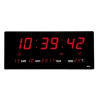 Reloj Digital Led 36 x 15cm de Pared con Calendario Temperatura Fecha