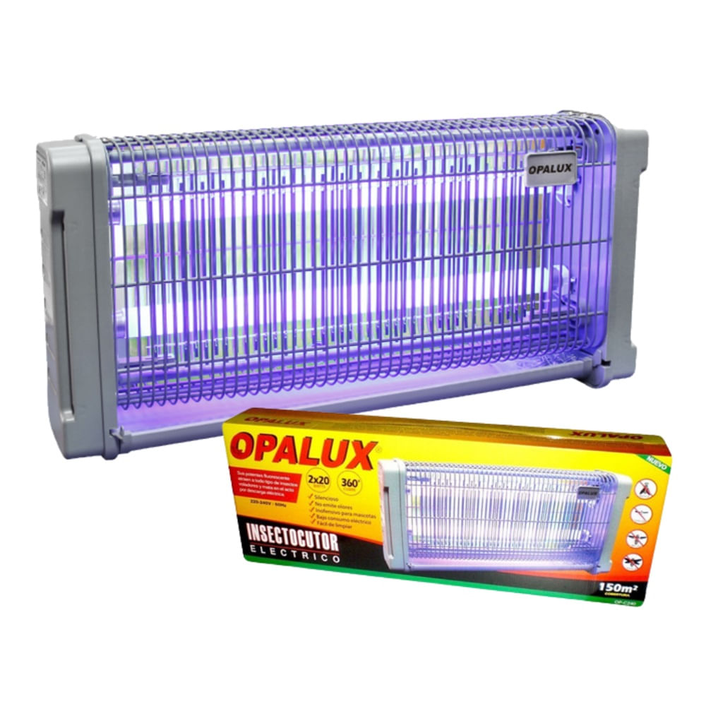 Insectocutor Mata Mosquitos y Moscas 40W 150m2 Opalux OP-C240 Insectocutor Mata Mosquitos y Moscas 40W 150m2 Opalux OP-C240